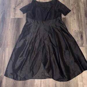 Black tulip hem cocktail dress